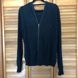 All Saints Rift Knit Zip Hoodie